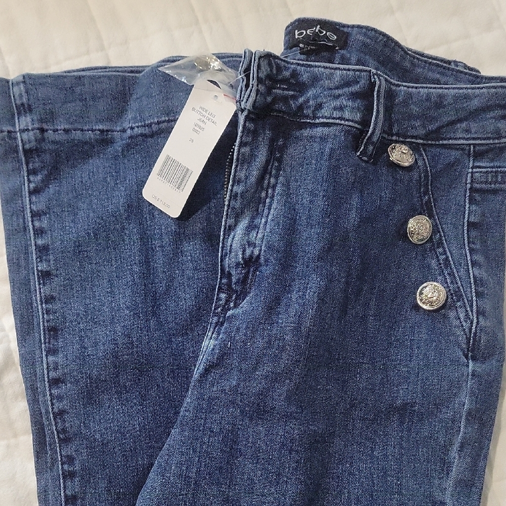 Bebe Blue High Rise Jeans Classic Denim